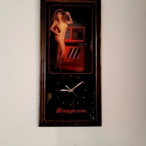 Vintage Snap On Wooden wall clock Collectible